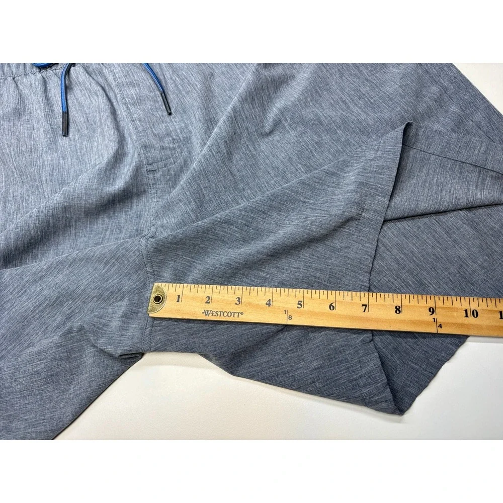 Eddie Bauer Shorts Mens XXL Blue Performance Tech Elastic Drawstring Hiking 7